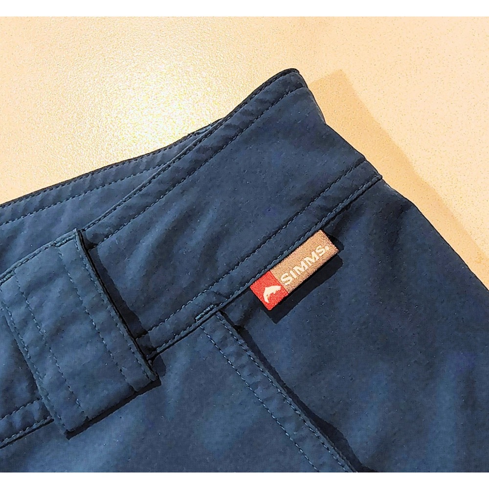 Simms Skiff Shorts Mens 36 Blue  Fishing Lightweight Hiking Quick Dry Activewear - Picture 5 of 10